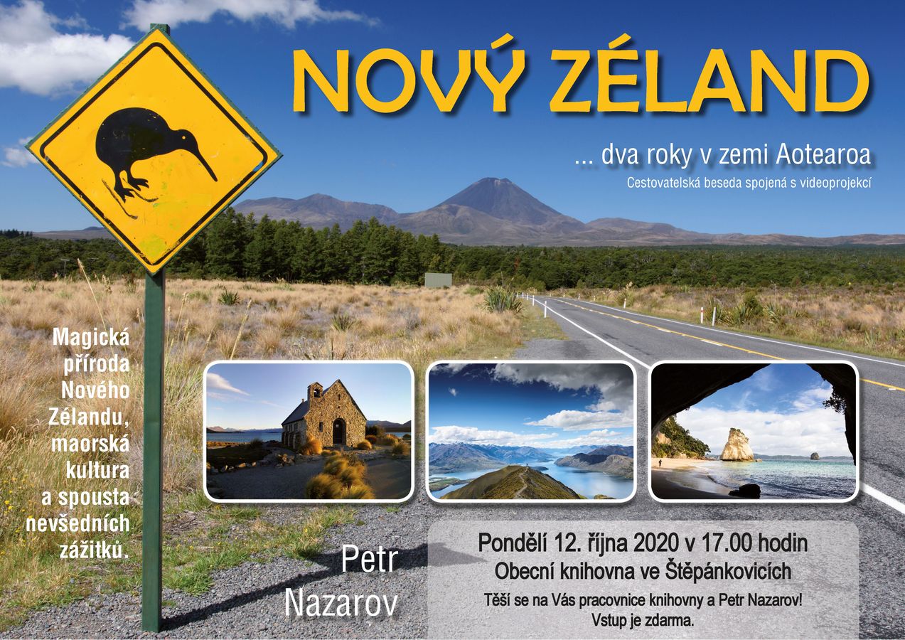 Nový Zéland – beseda s cestovatelem Petrem Nazarovem