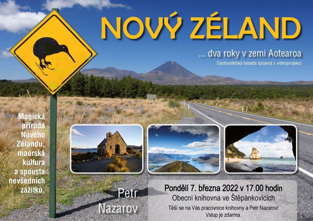 Nový Zéland – beseda s cestovatelem Petrem Nazarovem